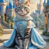 Princess Cat Wearing Tiara Diamond Painting