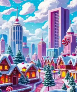 Sweet Candy City Diamond Painting