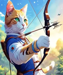 The Archer Cat Diamond Painting