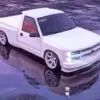 White Chevy Truck Diamond Painting