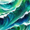 Abstract Seascape Diamond Painting