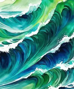 Abstract Seascape Diamond Painting