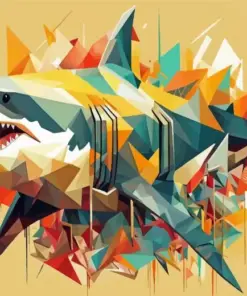 Abstract Shark Art Diamond Painting