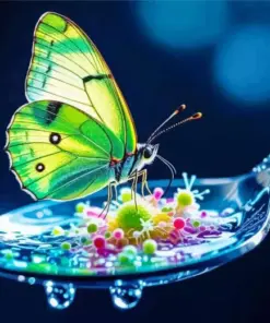 Aesthetic Butterfly On Spoon Diamond Painting