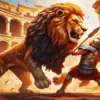 Aesthetic Gladiator And Lion Diamond Painting