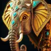 Aesthetic Gold Elephant Art Diamond Painting