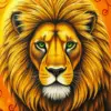 Aesthetic Golden Lion Art Diamond Painting