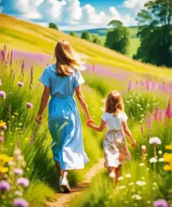 Aesthetic Mother And Daughter Diamond Painting