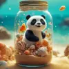 Aesthetic Sand Panda Art Diamond Painting