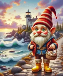 Aesthetic Santa Gnome Art Diamond Painting