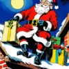 Aesthetic Santa On The Roof Diamond Painting