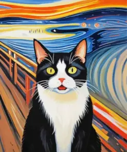 Aesthetic Scream Cat Art Diamond Painting