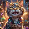 Aesthetic Smiling Cat Cartoon Diamond Painting