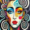 Aesthetic Spiral Face Art Diamond Painting