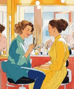 Beauty Salon Illustration Diamond Painting