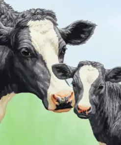 Black And White Cattle Diamond Painting