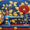 Blue Sewing Machine Diamond Painting