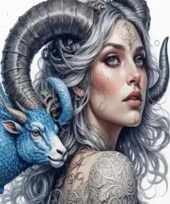 Capricorn Woman Diamond Painting