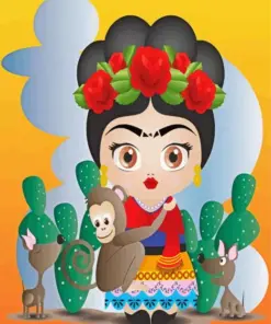 Cartoon Frida Kahlo Diamond Painting