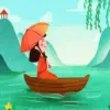 Cartoon Girl Holding Umbrella Diamond Painting