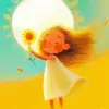 Cartoon Girl With Sunflower Diamond Painting