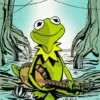 Cartoon Kermit Frog Diamond Painting