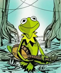 Cartoon Kermit Frog Diamond Painting