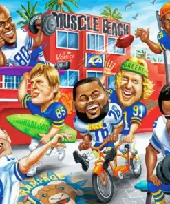 Cartoon Nfl Players Diamond Painting