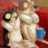 Cat And Dog In Beauty Salon Diamond Painting