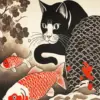 Cat And Koi Fish Diamond Painting