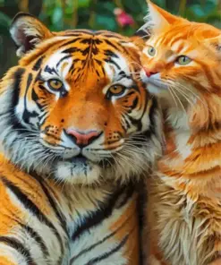 Cat And Tiger Diamond Painting