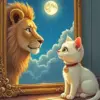 Cat Lion Reflection Diamond Painting