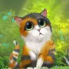 Cat With Big Eyes Diamond Painting