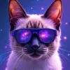 Cat With Galaxy Glasses Diamond Painting