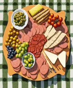 Charcuterie Board Art Diamond Painting