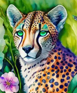 Cheetah Green Eyes Diamond Painting