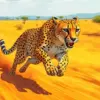 Cheetah Running Diamond Painting