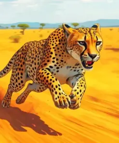 Cheetah Running Diamond Painting