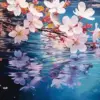 Cherry Blossom Flowers In Water Diamond Painting