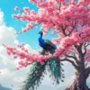 Cherry Blossom Peacock Diamond Painting