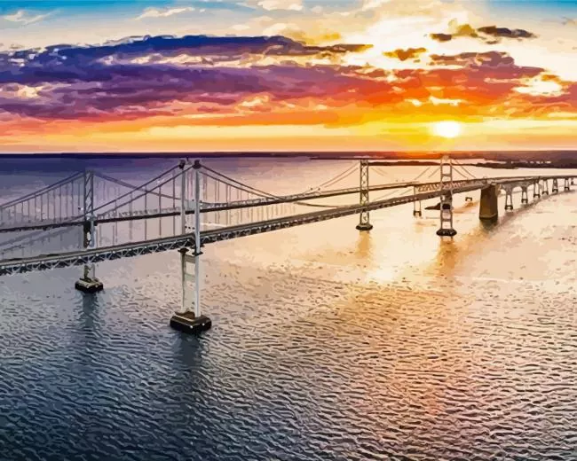 chesapeake bay bridge Diamond Paintings Chesapeake Bay Bridge Diamond Painting