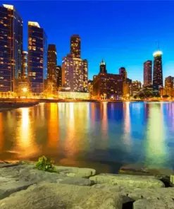 Chicago Skyline Lake Shore Drive Diamond Painting