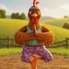 Chicken Bird Doing Yoga Diamond Painting