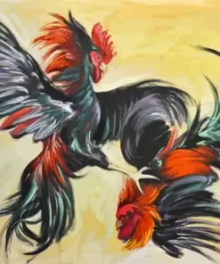 Chicken Fighters Diamond Painting