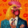 Chicken Wearing A Suit Diamond Painting