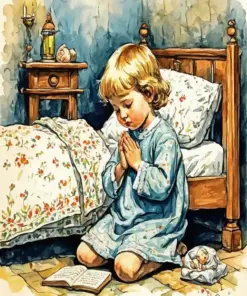 Child Praying Art Diamond Painting