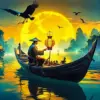 Chinese Fisherman At Sunset Diamond Painting