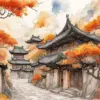 Chinese Houses Art Diamond Painting