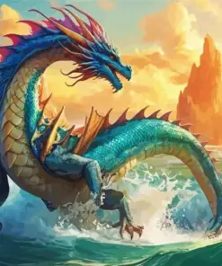 Chinese Ocean Dragon Diamond Painting