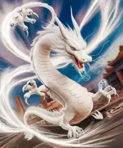 Chinese White Dragon Diamond Painting